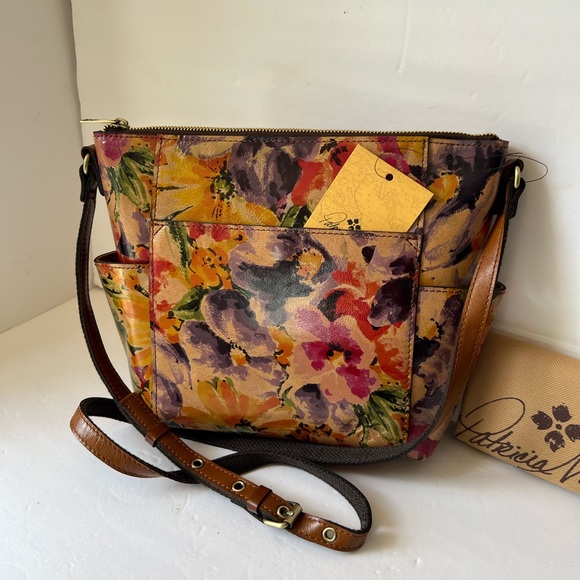 NWT PATRICIA NASH RAINFOREST AVELEY CROSSBODY SHOULDER BAG LEATHER - Picture 1 of 13